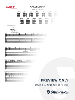 Hallelujah by GuitarZero2Hero - Sheet Music