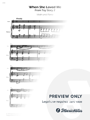 When She Loved Me (Toy Story 2) - Violin and Piano by Sheet Music To Play Editions - Sheet Music