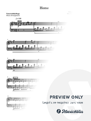 Home by TutorialsByHugo - Sheet Music