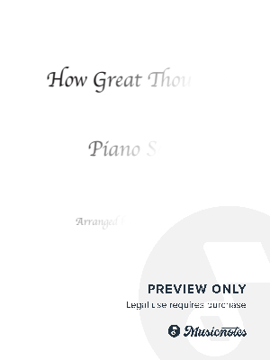 How Great Thou Art Advanced Piano Solo by Gene Roberson - Sheet Music