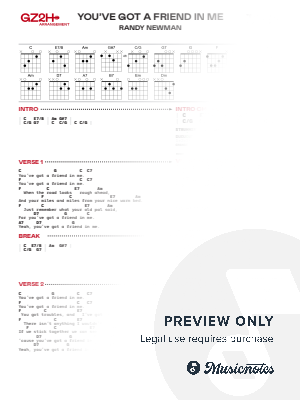 You've Got a Friend in Me by GuitarZero2Hero - Sheet Music