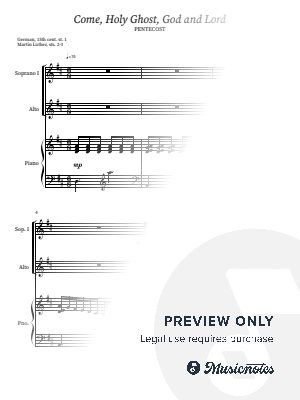 Come, Holy Ghost, God and Lord * PENTECOST CHOIR ANTHEM * 99¢ per copy by Melissa Blanton - Sheet Music