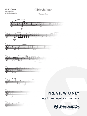 Clair de lune by William Baldwin - Sheet Music