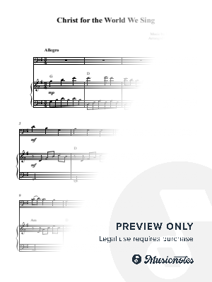 Christ for the World We Sing by Kaiserin Rebecca - Sheet Music