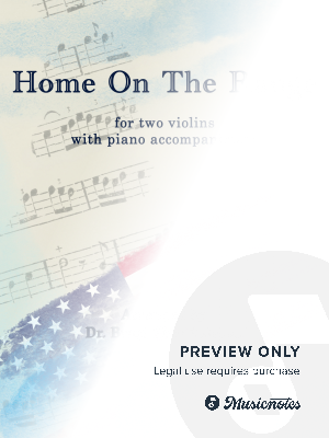 Home on the Range for two Violins with Piano accompaniment by Bragi Thor Valsson - Sheet Music