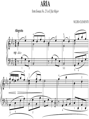 Aria, from Sonata No. 21 In Eb Major