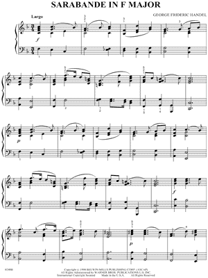 Sarabande In F Major
