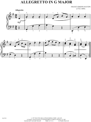 Allegretto In G Major