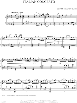 Italian Concerto - 1st Movement