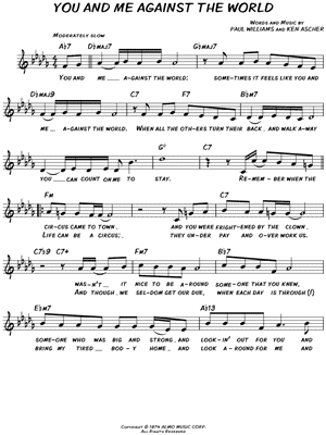 You and Me Against the World