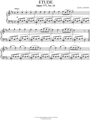 24 Exercises for Five Fingers, Op. 777: Etude No. 13