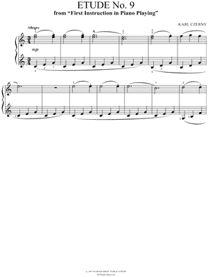 Etude No. 9, from "First Instruction In Piano Playing"