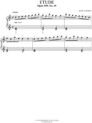 Etude, Opus 599, No. 19