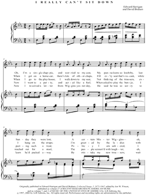 I Really Can't Sit Down