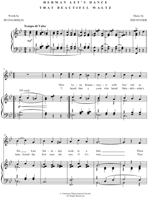 Herman, Let's Dance that Beautiful Waltz