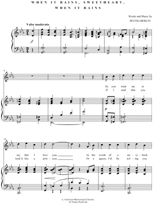 When It Rains, Sweetheart, When It Rains