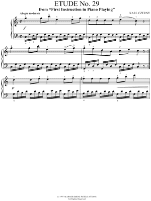 Etude No. 29, from "First Instruction In Piano Playing"