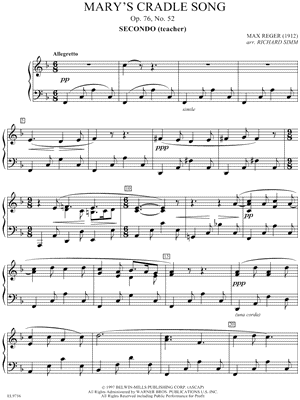 Mary's Cradle Song, Opus 76, No. 52