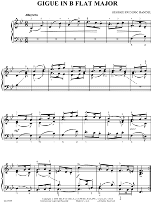 Gigue In B Flat Major