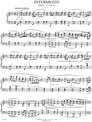 Intermezzo Op. 117, No. 1