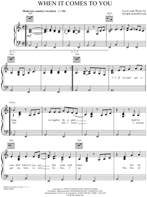 When It Comes To You