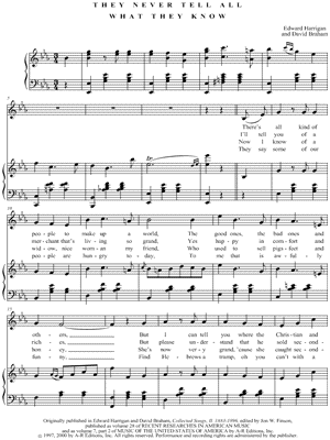 They Never Tell All What They Know