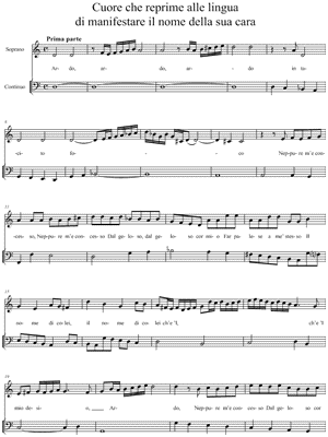 Cuore che reprime alle lingua di manifestare il nome della sua cara