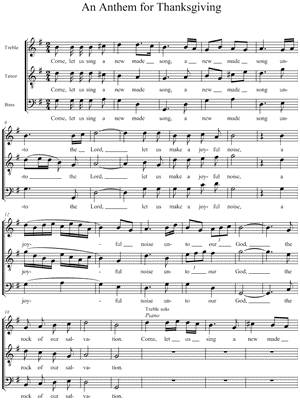 An Anthem for Thanksgiving