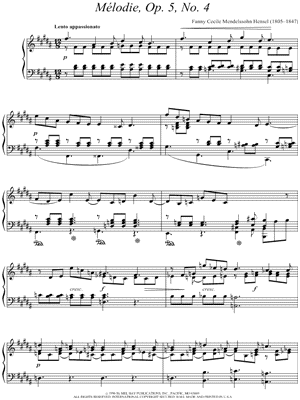 Mélodie, Opus 5, No. 4