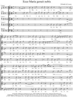 Ecce Maria genuit nobis