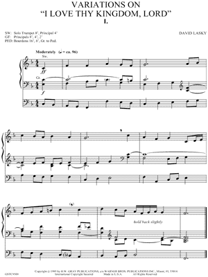 Variations on "I Love Thy Kingdom, Lord"