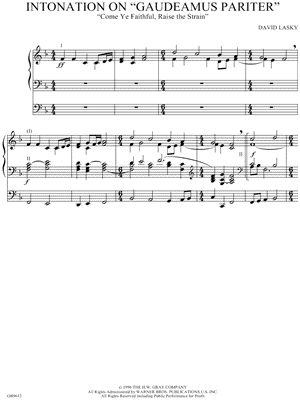 Intonation on "Gaudeamus Pariter"