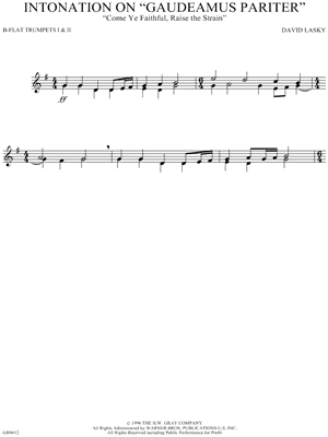 Intonation on "Gaudeamus Pariter"