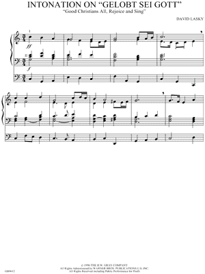 Intonation on "Gelobt Sei Gott"