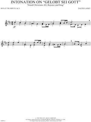 Intonation on "Gelobt Sei Gott"
