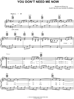 You Don't Need Me Now