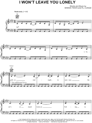 I Won't Leave You Lonely