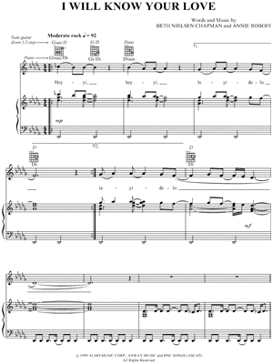 I Will Know Your Love