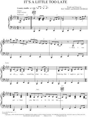 It's a Little Too Late