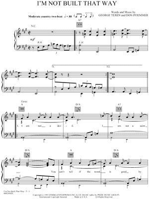 I'm Not Built That Way