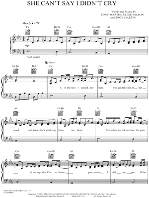 She Can't Say I Didn't Cry