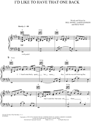 I'd Like To Have That One Back