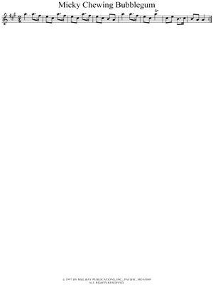 Micky Chewing Bubblegum
