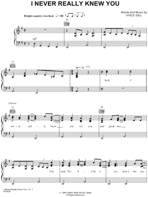 I Never Really Knew You