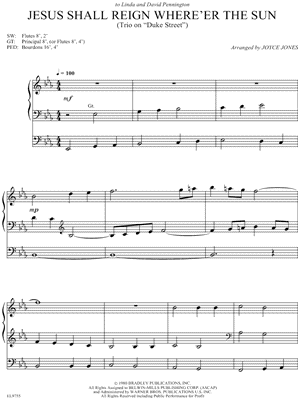 Jesus Shall Reign Where'er the Sun