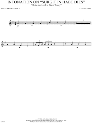 Intonation on "Surgit In Haec Dies"