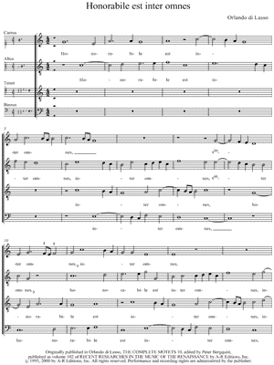 Honorabile est inter omnes