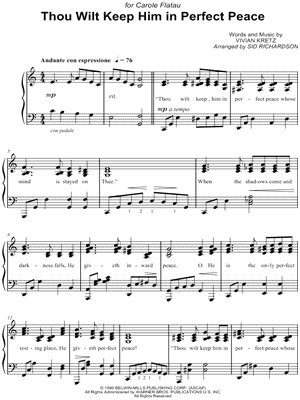 Thou Wilt Keep Him In Perfect Peace