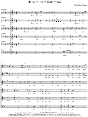Haec est vera fraternitas