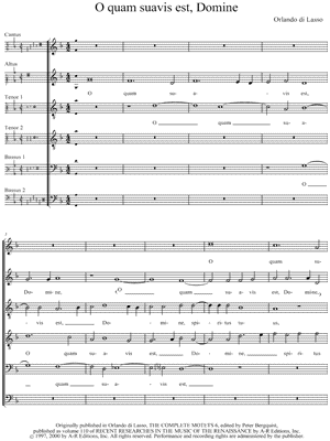 O quam suavis est, Domine